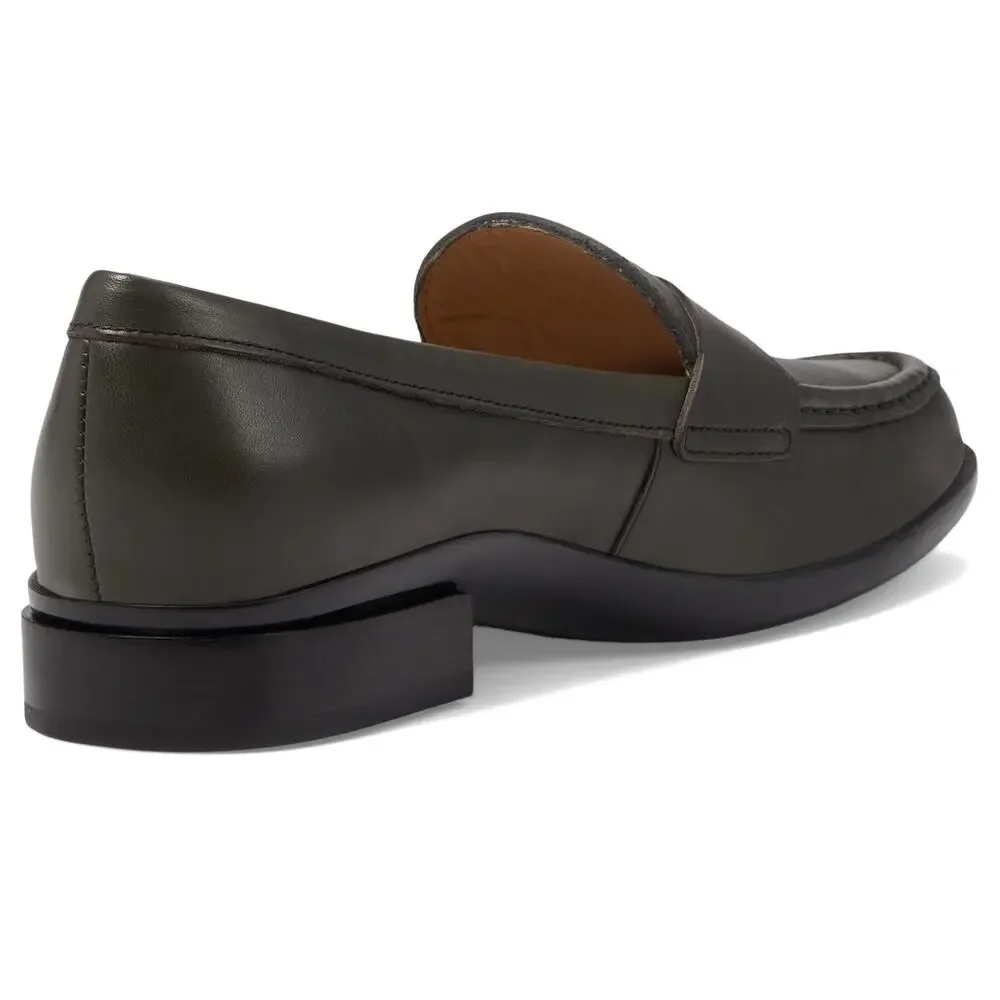 MARC JOSEPH NEW YORK LAFAYETTE - LOAFERS FOR WOMEN -GRAPHITE BRUSHED NAPPA 8 M